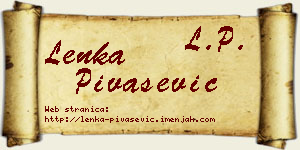 Lenka Pivašević vizit kartica